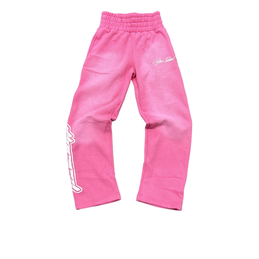 Bubblegum Pink Double Waistband Sweatpants