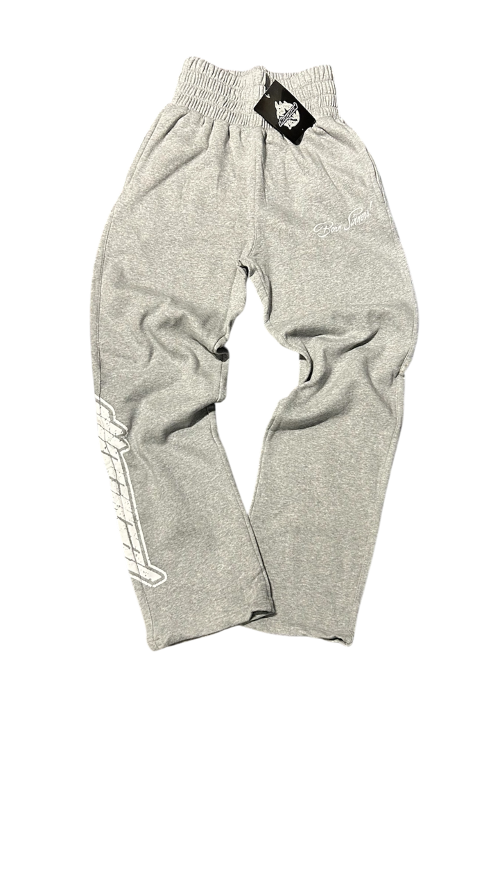 Heather Grey Double Waistband Sweatpants