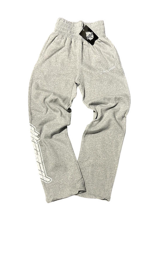 Heather Grey Double Waistband Sweatpants