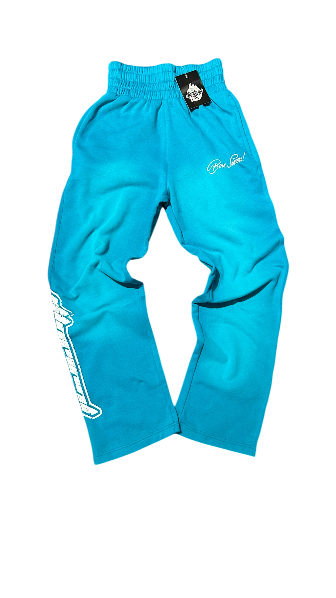 Teal Double Waistband Sweatpants