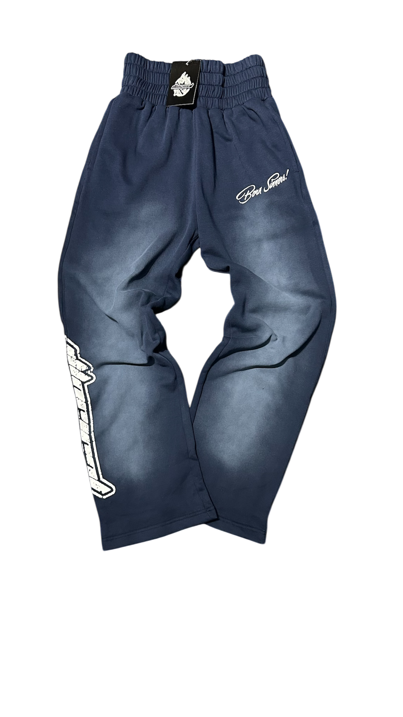 Navy Blue Double Waistband Sweatpants