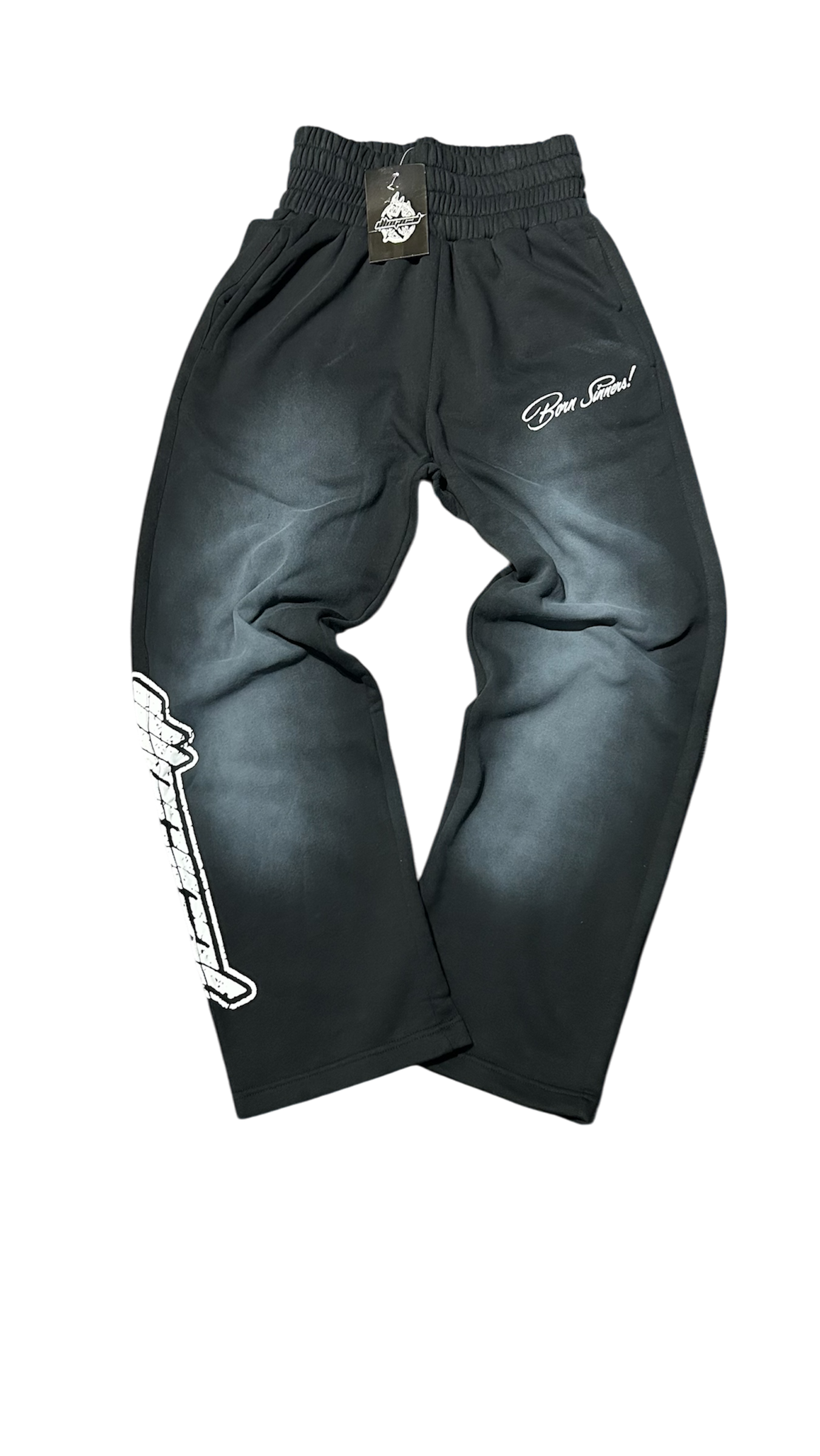 Black Double Waistband Sweatpants