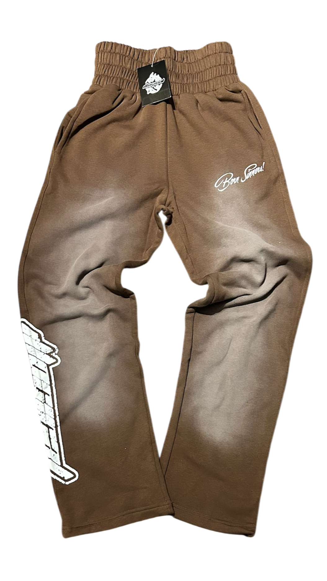 Chocolate Brown Double Waistband Sweatpants