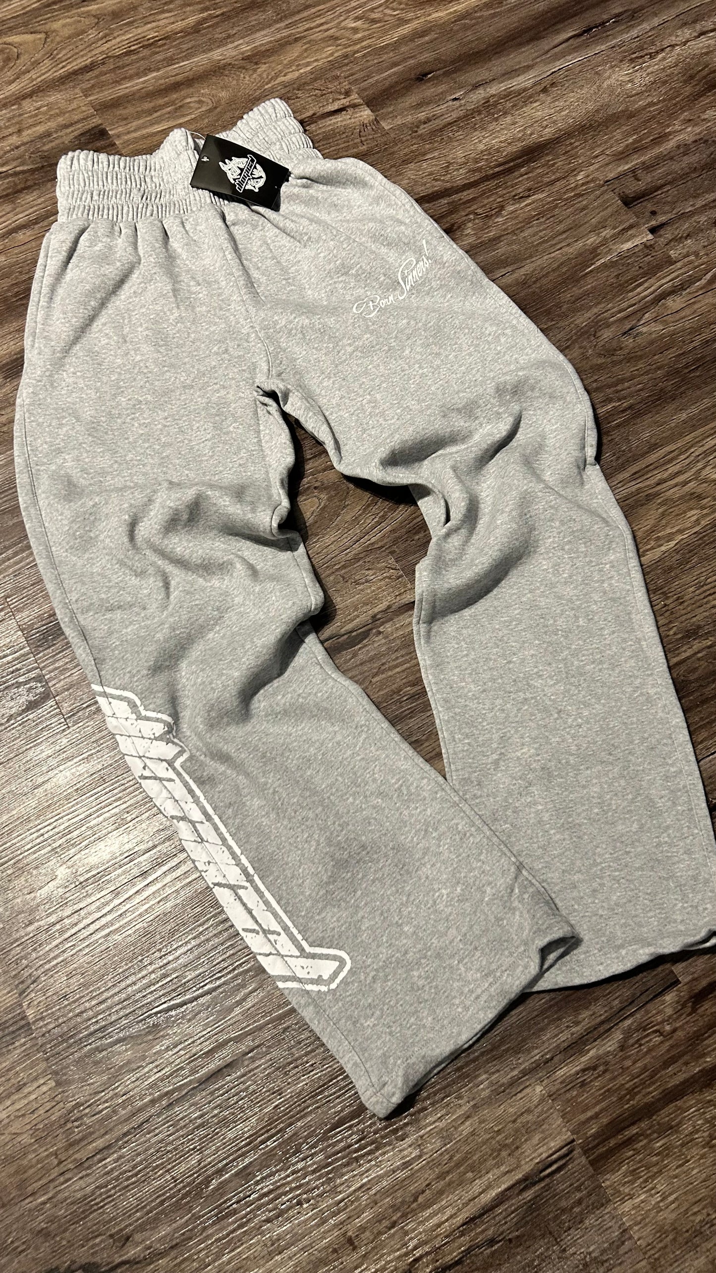 Heather Grey Double Waistband Sweatpants