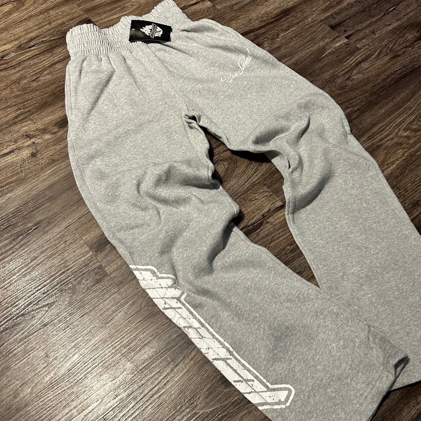 Heather Grey Double Waistband Sweatpants